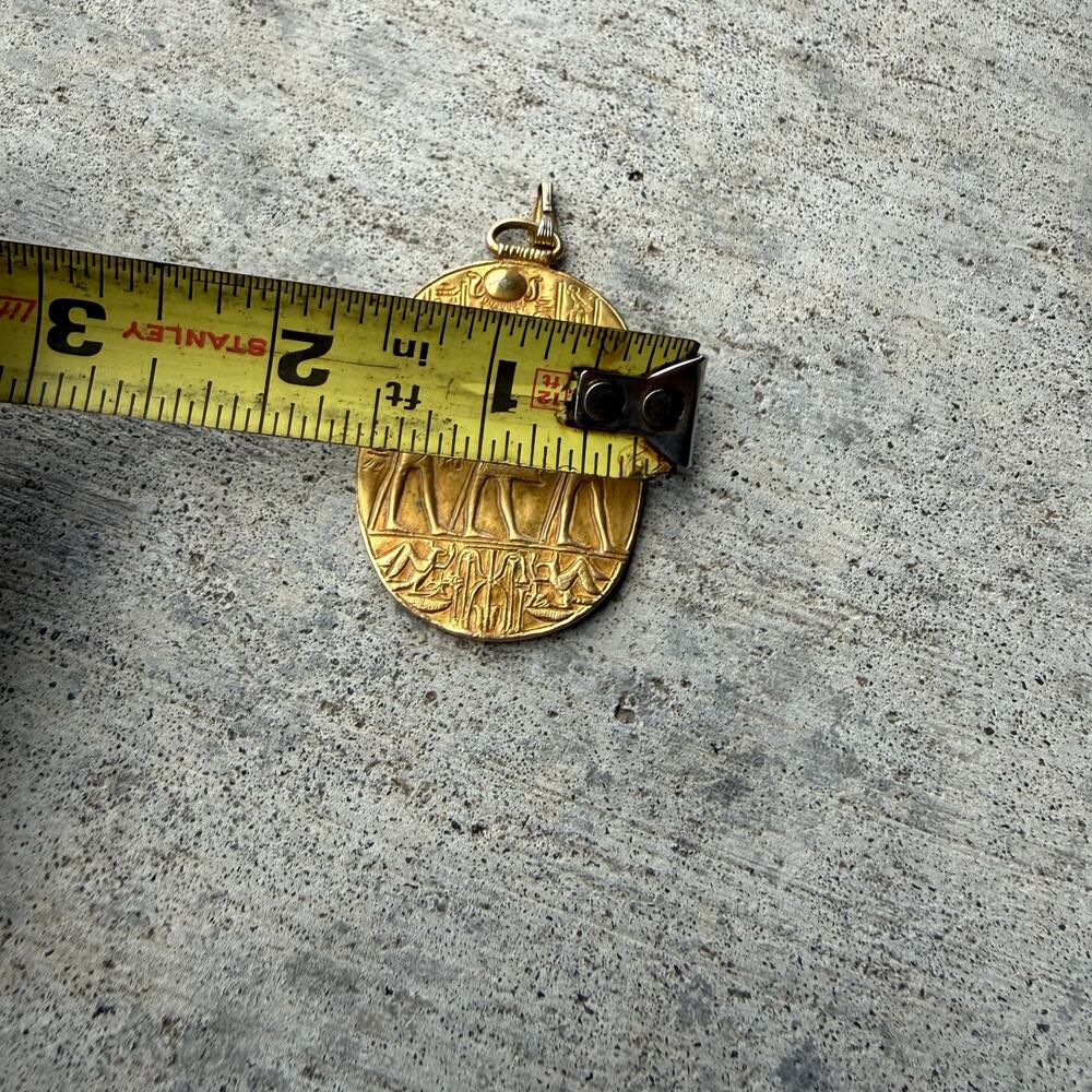 Vintage 1976 Metropolitan Museum of Art MMA Egyptian King Tut Cartouche Pendant - Picture 2 of 4